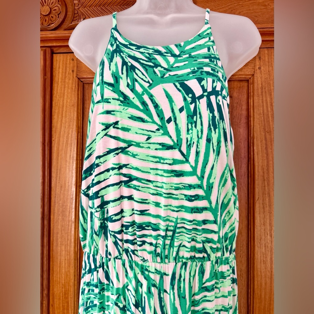 beautiful soft Leaf Print Maxi Dress